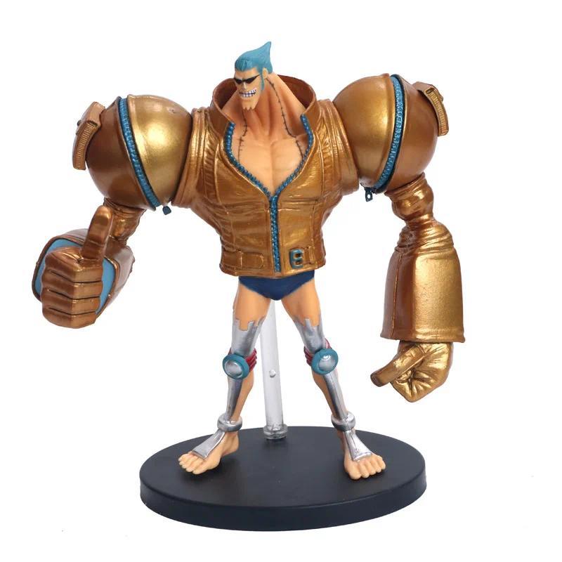 Anime One Piece DXF The Grandline Men Film Gold Franky PVC Action Figure Game Statue Collectible Mod