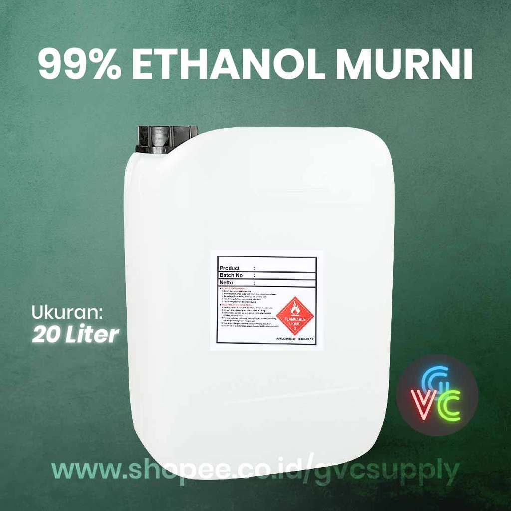 Ethanol Murni 99.8% 20 Liter - GVCSupply - Alkohol Ethanol Murni