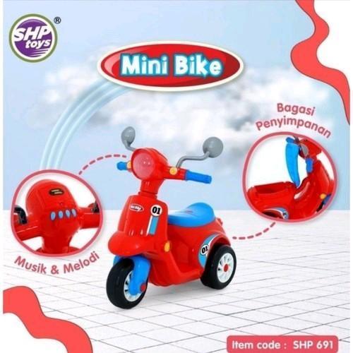 (COD) vespa mainan anak, (mb 691) - (vc 162) musik dan tidak musik - mb 691 merah