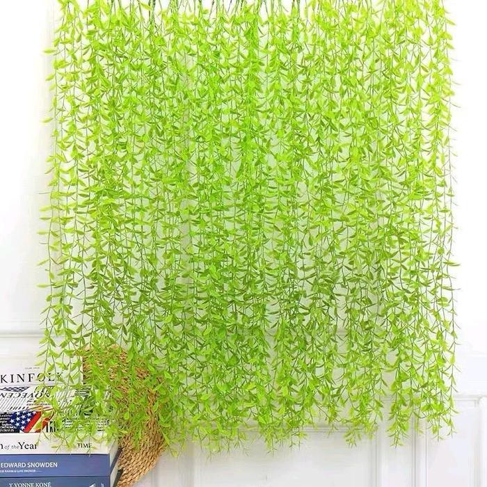 Grosir Bunga Jakarta 12pcs 1 Satu Lusin Daun Plastik Rotan  Hoya Costa Juntai Lee Kwan Yew Gantung Y
