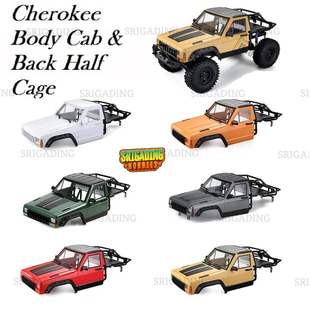 HARD BODY 1/10 JEEP CHEROKEE HALF CAGE AXIAL SCX10 TRX RGT RC ADVENTURE HARDBODY