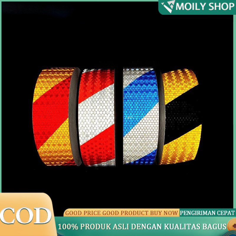 COD 5 Cm X 45 Meter Stiker Reflektor Berkualitas Stiker Kir Lolos Dishub Untuk Mobil Box Engkel Truk