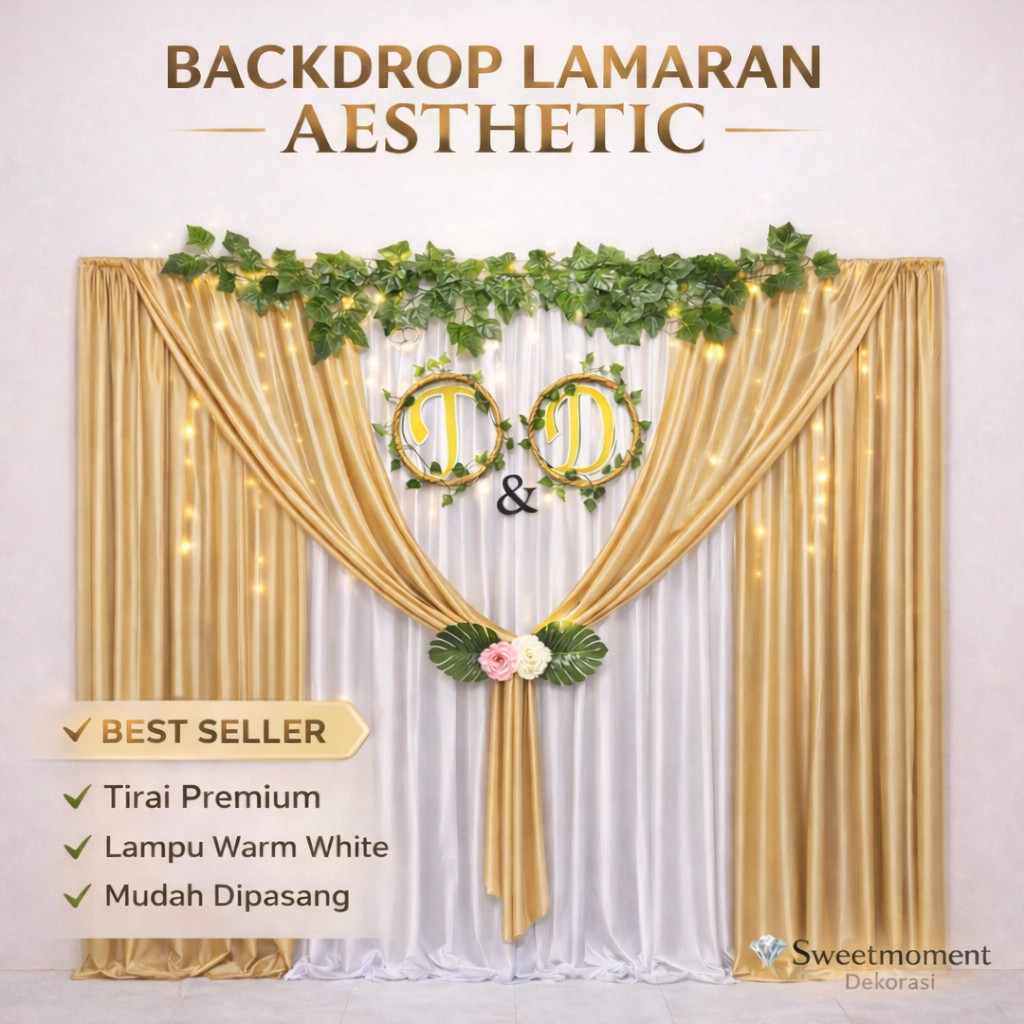 Daily Go|| Paket Dekorasi Lamaran 3x2.2M Lengkap Murah | Backdrop Engagement wedding