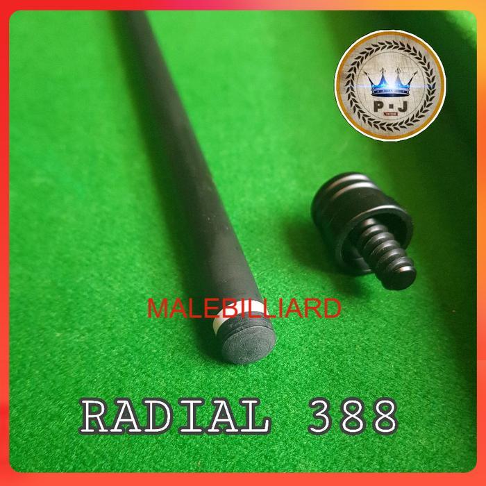 PJ - Billiard Real Carbon Shaft - Joint Uniloc & Radial 3/8-8  | Genuine Carbon | Shaft Only - RADIA
