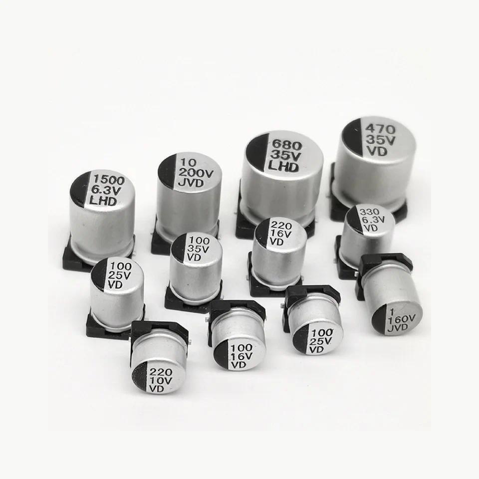 20PCS/lot Kapasitor Elektrolit Aluminium SMD 10V 16V 25V 35V 50V 1UF 22UF 47UF 10UF 22UF 47UF 100UF 