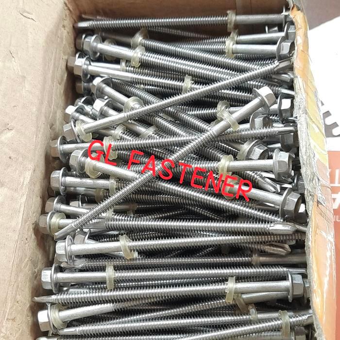 Skrup Roofing SS410 12 x 100 mm Stainless Steel 410 SS 410