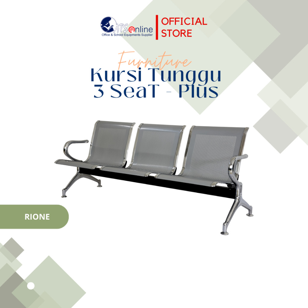 RIONE Kursi Tunggu 3 Seat Plus AD068