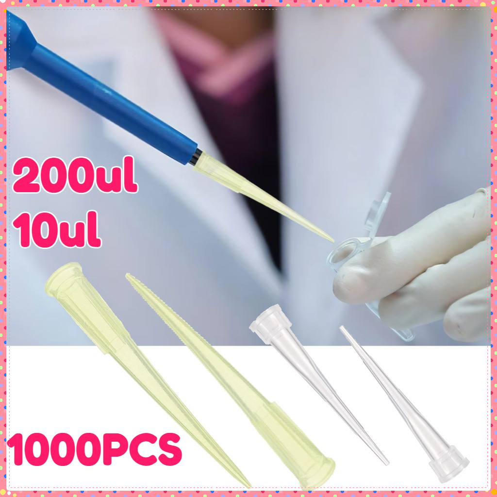 Biru Putih Kuning Tip Micropipet isi 1000pcs Microliter Tip Mikropipet Transparan Tip Pipette Sparep
