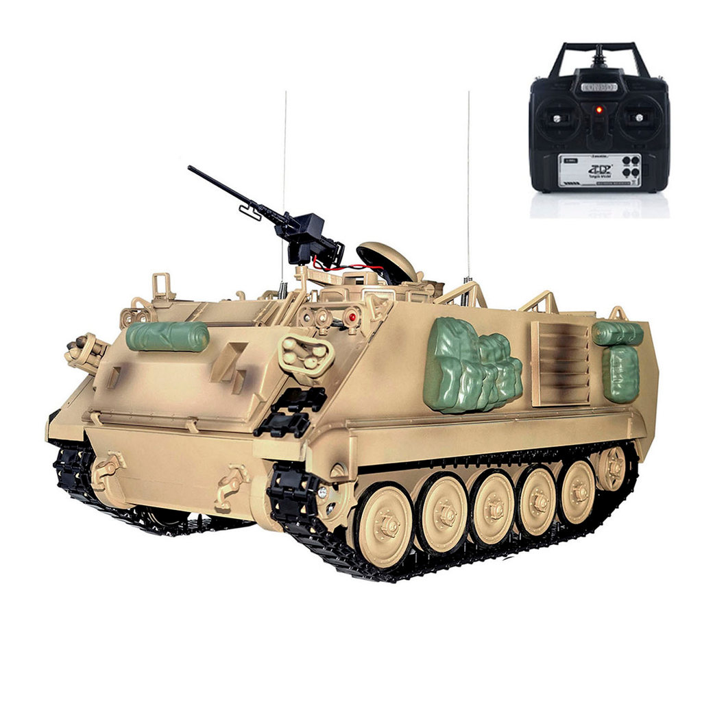 1/16 Tongde RC Military Tank M2412-C M113A2 APC Turret Rotation 360 Degree Infrared LED Light Sound 