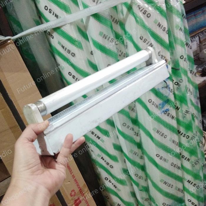 Kap Simbat Cap TL lampu neon 10 20 40 watt complit bola / set / putih - 36 / 40 watt