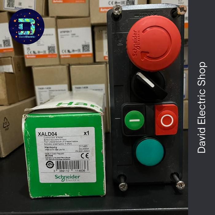 Schneider Emergency Stop NO NC Push button ON OFF + Pilot Lamp XALD04
