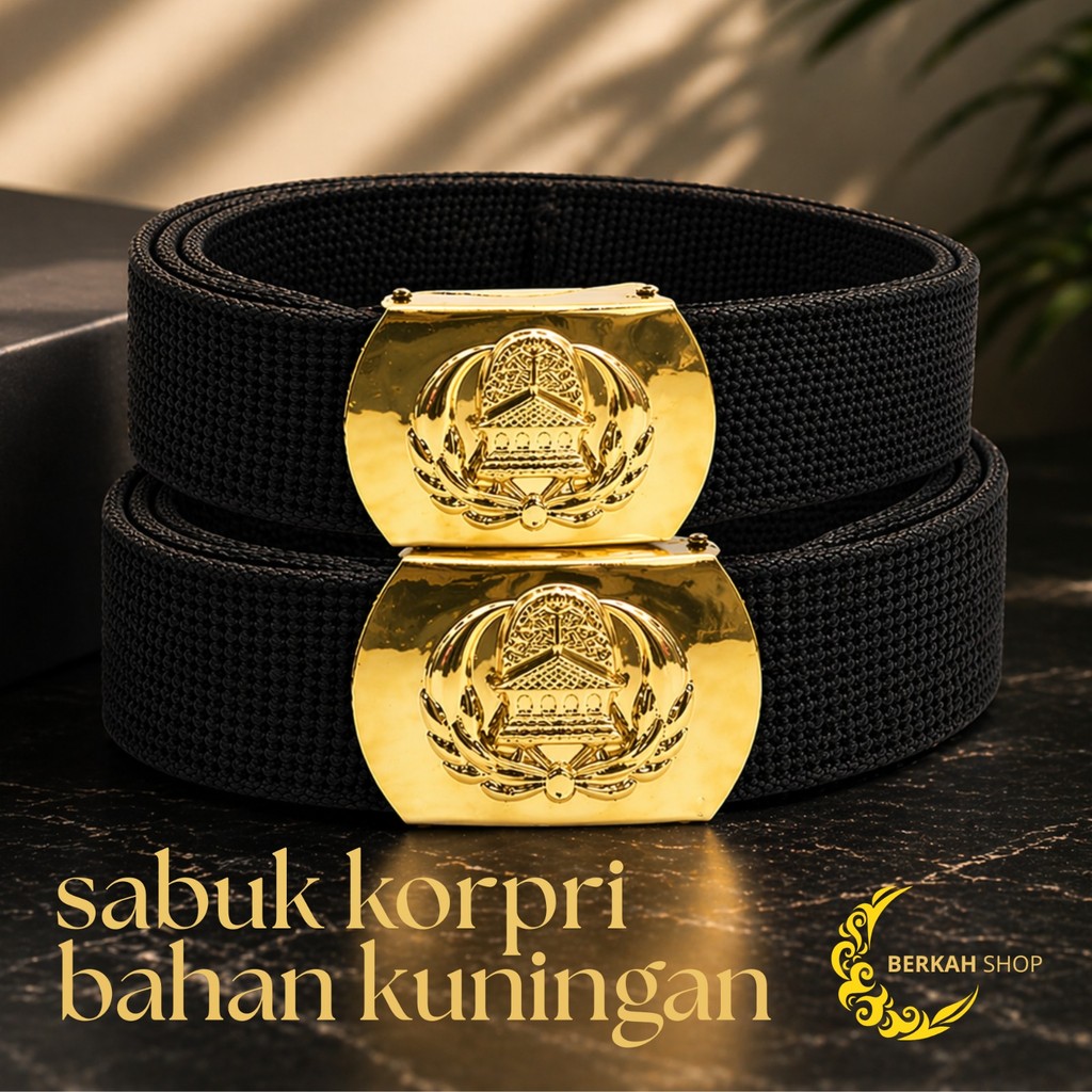 Sabuk Korpri Gesper Kuningan Untuk Pria Wanita ASN CPNS