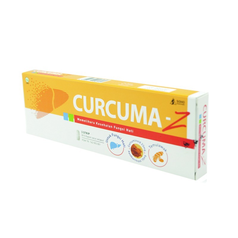 Curcuma Z tablet kemasan box isi 30 memelihara kesehatan fungsi hati