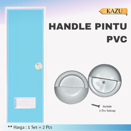 Handle Pintu PVC Kazu / Pegangan Pintu Kamar Mandi /  Tarikan Pintu Bulat Plastik
