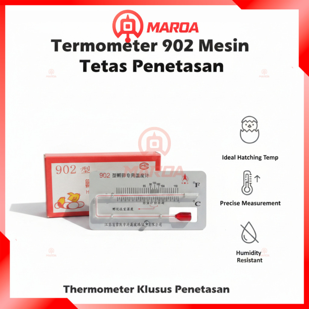 Termometer Mesin Tetas 902 Akurasi Tinggi Alat Monitor Suhu Ruang Inkubator Telur Burung Dan Unggas