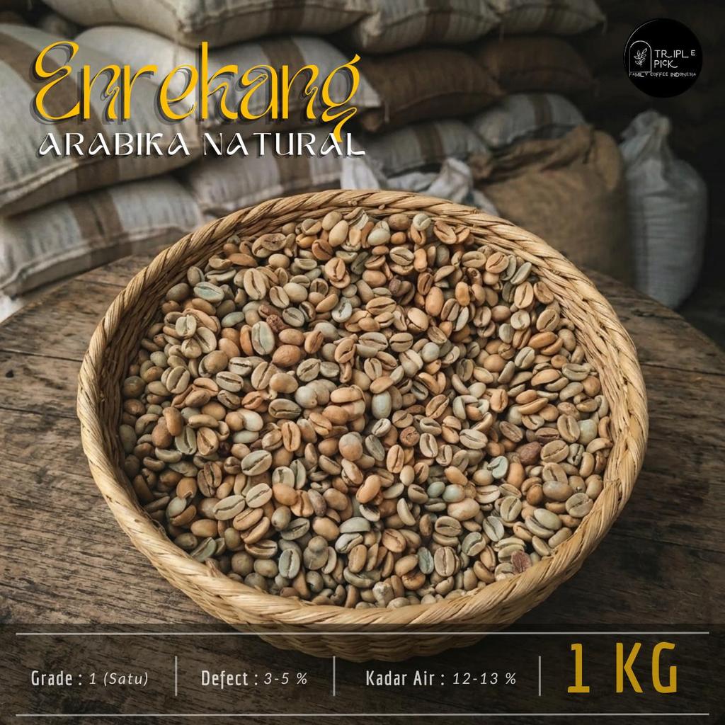 Green bean / Biji kopi arabika ENREKANG - Natural TERMURAH