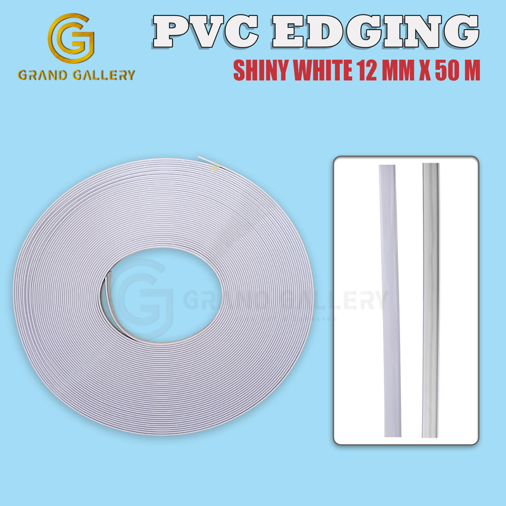 EDGING KERTASIVE PVC INTERIOR Uk 12MM X 50 M / PVC EDGING KILAP GLOSS