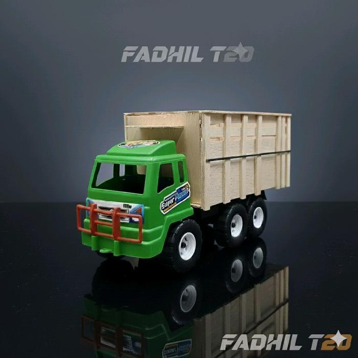 Miniatur Truk plastik Modif Bak Kayu - truk modif bak A