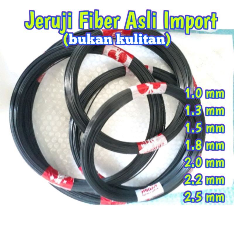 TERBARU RUJI FIBER ROLL HITAM SANGKAR BURUNG ATAU LAYANG-LAYANG (Bukan Kulitan) 1mm 1.3mm 1.5mm 1.8m