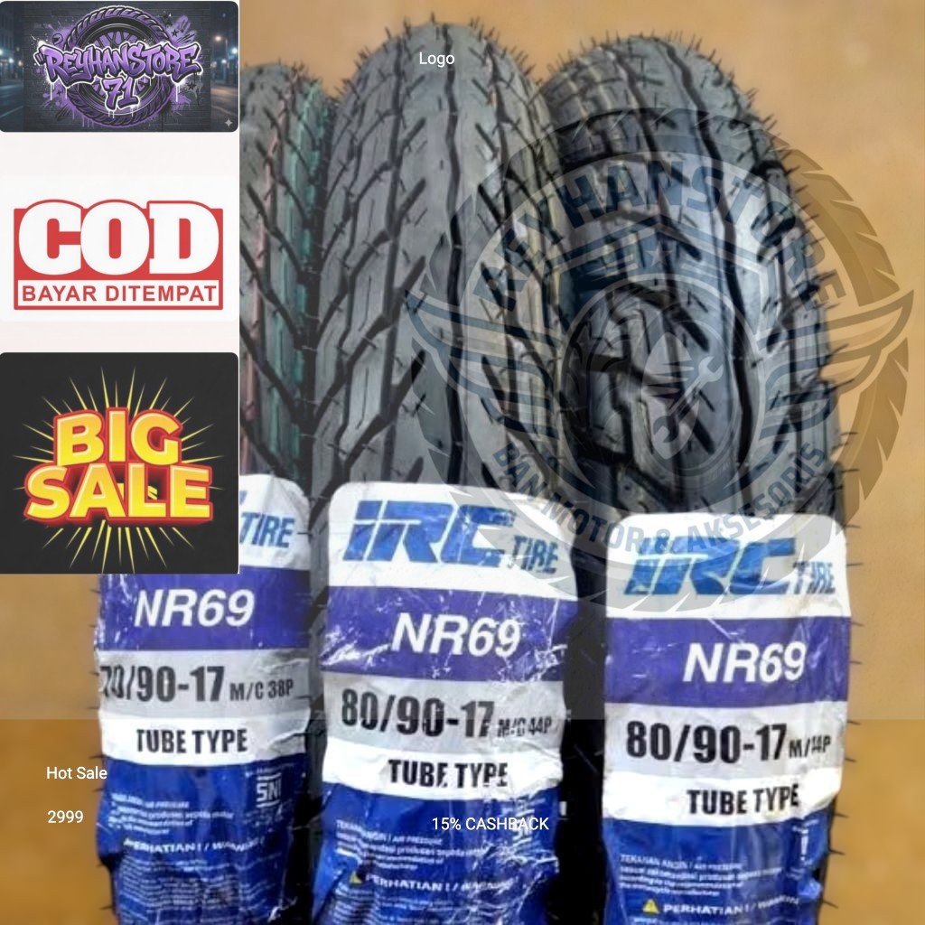 promo ban IRC ring 17 ukuran 70/90 dan 80/90