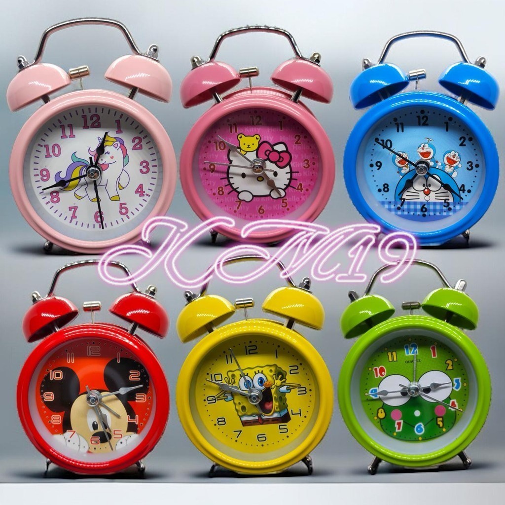 Best Fashion Alarm Clock Best quality Karakter Doraemon Hello Kitty Mickey Mouse Kuda Pony - 6025-21