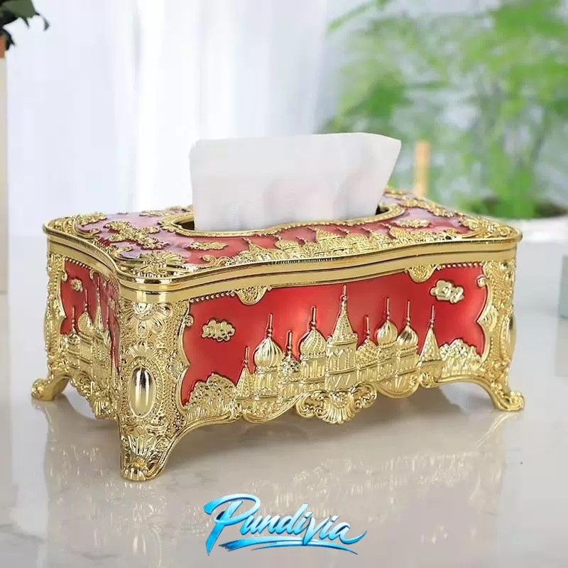 PUNDIVIA European KOTAK TISU premium / Tempat Tisu / Tissue Box / Tempat Tisu Mewah