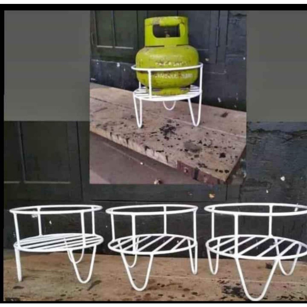 TATAKAN GAS 3 KG / TATAKAN GAS MELON / TATAKAN GAS HIJAU BESI KOKOH / standing pot