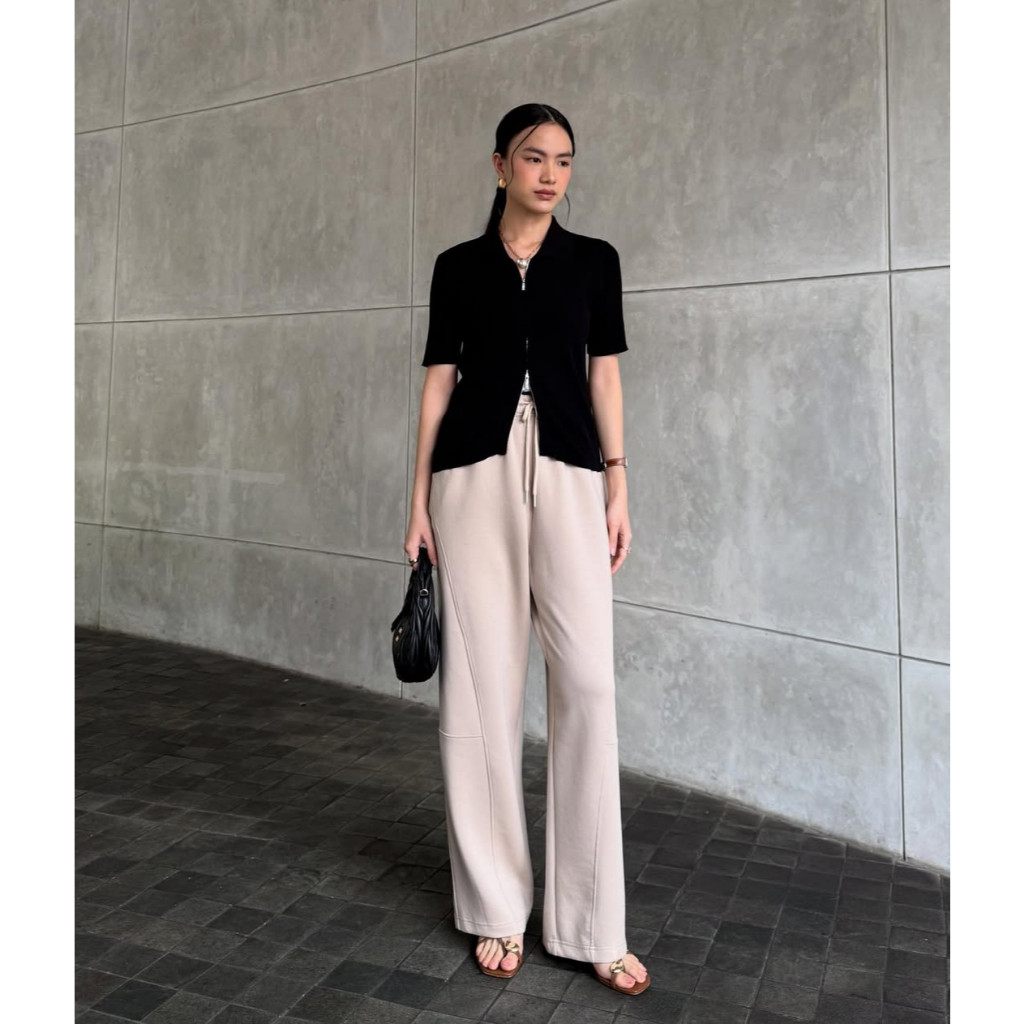 TERLARIS GONEGANI OFFICIAL - Celana Daily Wanita Kulot Highwaist Casual Look Comfy Pants
