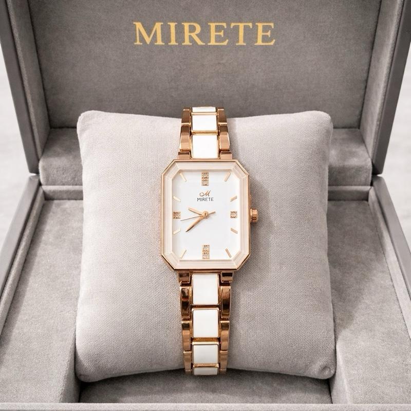 Mirete Jam Tangan Elegan dengan Desain Modern dan Tali Putih - Watches