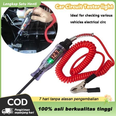 Tespen listrik DC Display Digital Test Pen cek kabel putusTester testpen Kelistrikan listrik mobil m