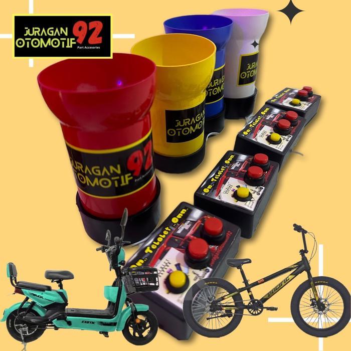 READY KLAKSON TELOLET UNTUK SEPEDA / BEL SEPEDA BASURI Outdoor - TOMBOL SEPEDA MERAH