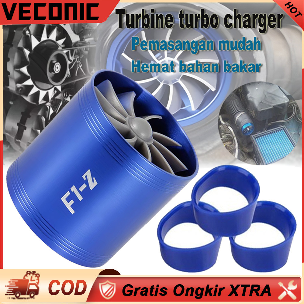 Turbo Intake F1-Z Aksesori Modifikasi Daya Mesin Mobil Kipas Turbo Intake Udara Hemat Bahan Bakar Su