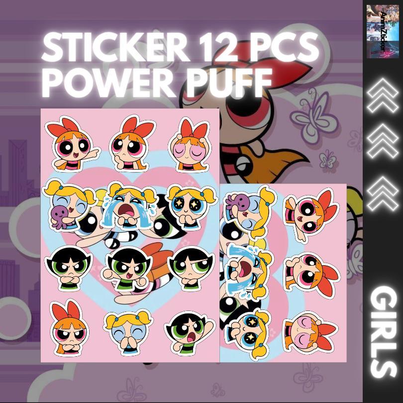 12 PCS Stiker The Powerpuff Girls Anti Air - Stiker Lucu