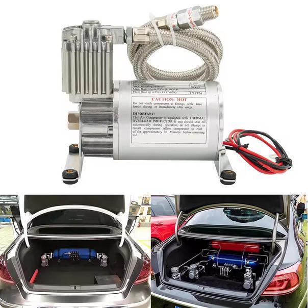Motor Kompresor Angin Telolet 12V Universal Air Suspension Compressor 150psi