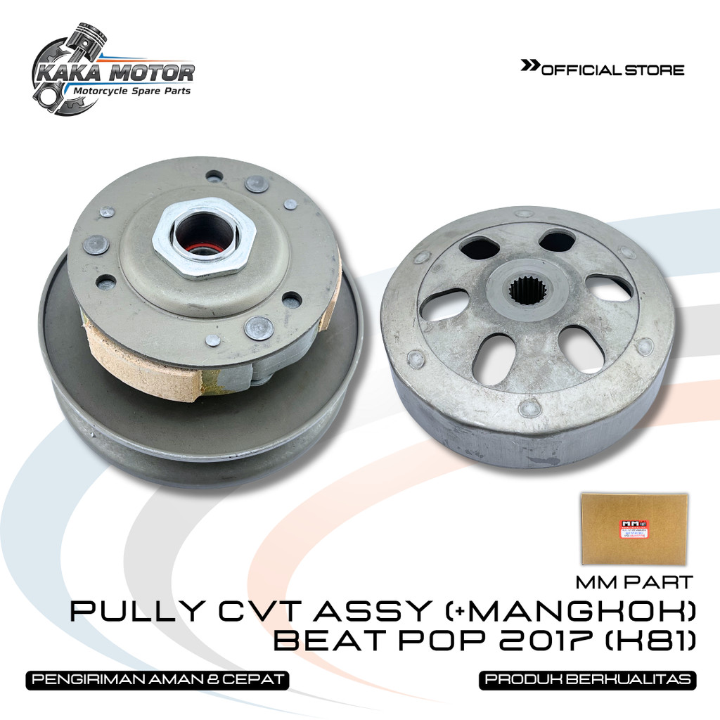 PULLY CVT ASSY PLUS MANGKOK BEAT POP 2017 K81 – Pulli Komplit Beat Sporty / Street Scoopy ESP 2016-2
