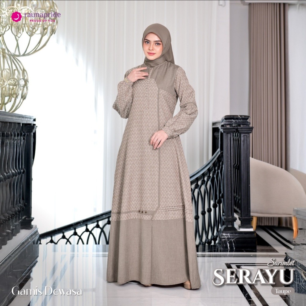 Gamis Serayu Taupe Jumbo / Rauna