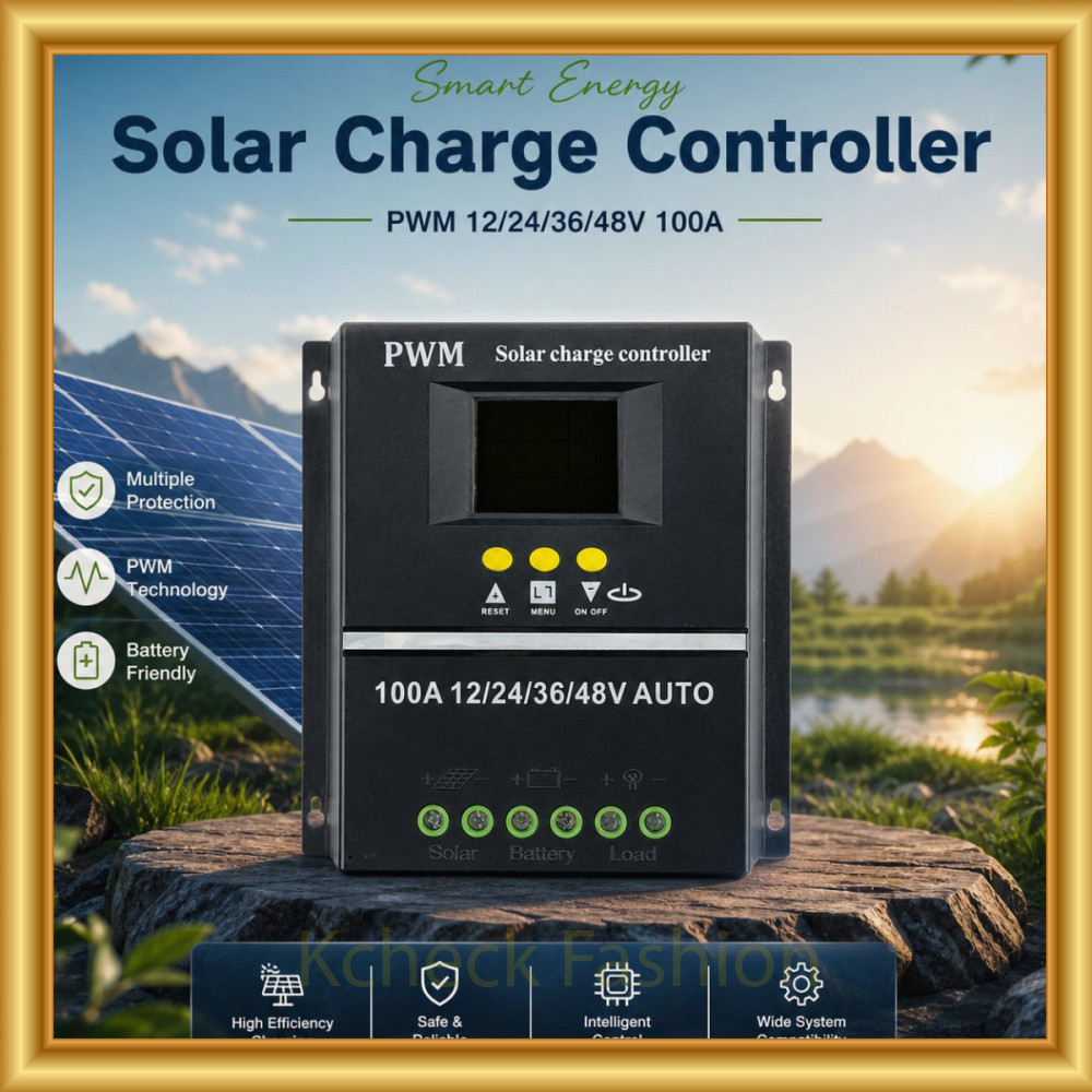 Solar Charge Controller PWM Dual USB Auto 12/24/36/48V 100A -SP588