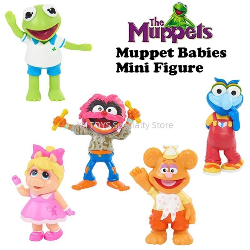 sney Junior Muppet Babies Anime aracters Miss Piggy Kermit Animal Fozzie Mini Figure Model Collectib