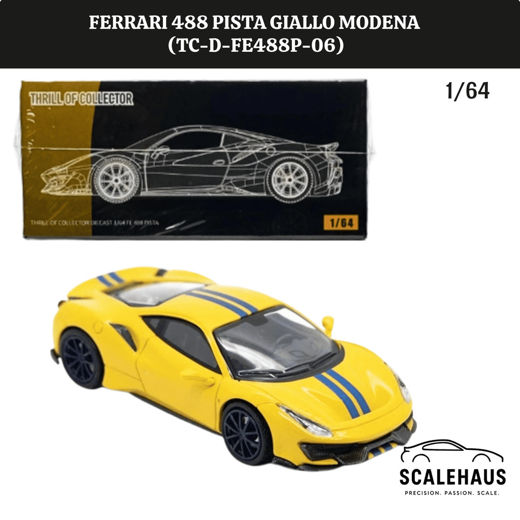 TOC 1/64 Ferrari 488 Pista Giallo Modena
