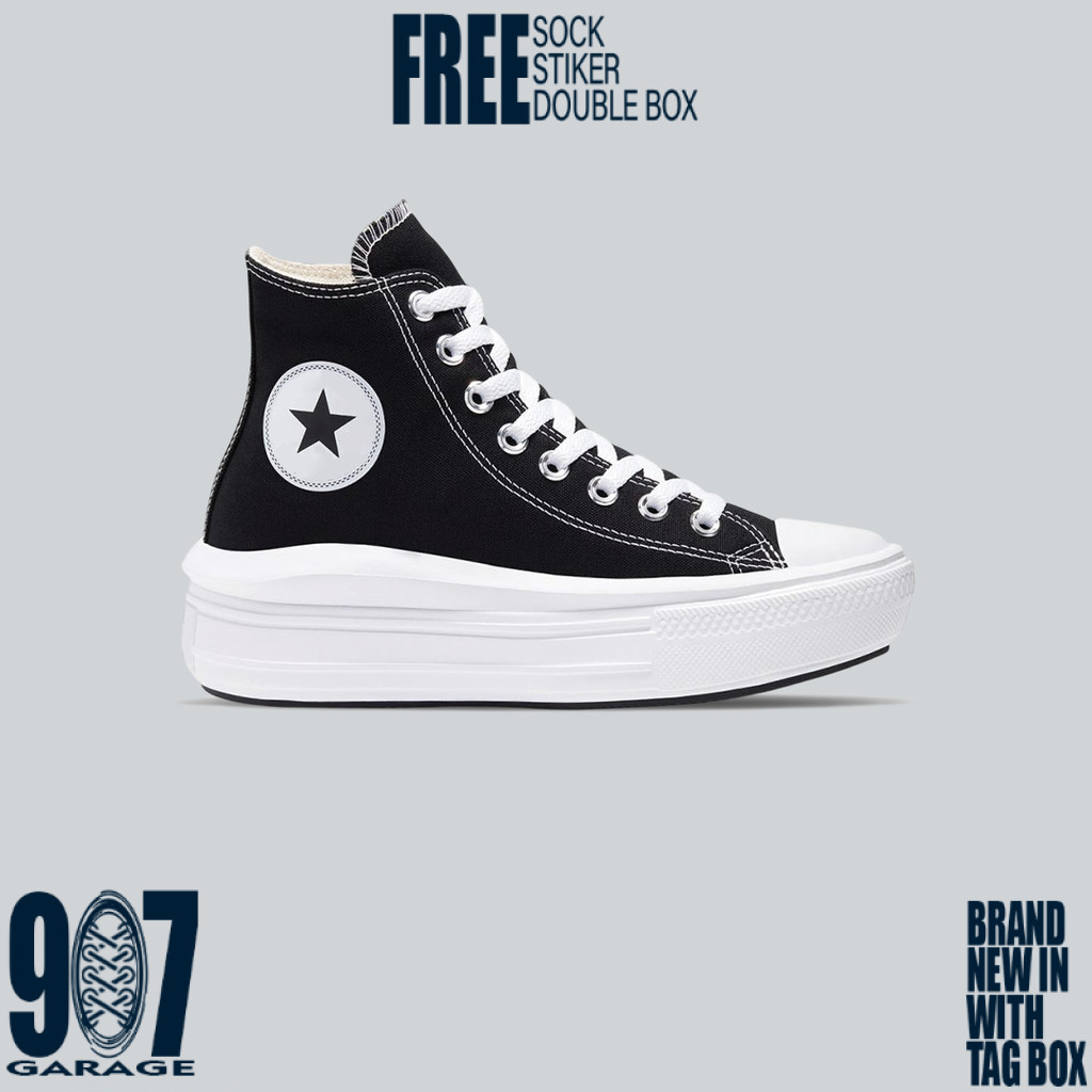 Converse Chuck Taylor Move Platform Black White Hi