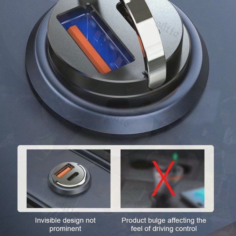 100W Casan Mobil Super Cepat Pengisi Daya Cepat Charger Usb Mobil Casan Hp Buat Di Dalam Mobil Mobil