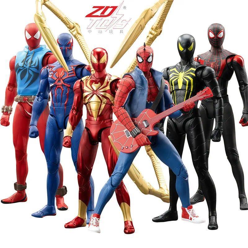 ZD Toys Miles Morales Spider-Man 2099 Marvel's Spider-Man Scarlet Spider Hobie Brown ‌Iron Spider‌ A