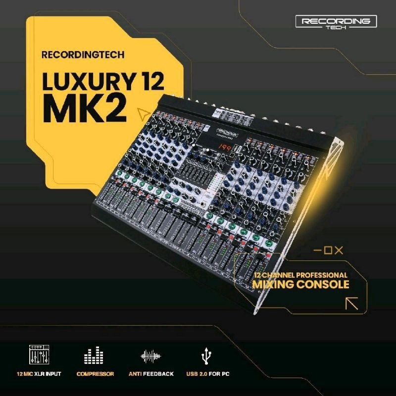 Recording Tech LUXURY 12 MK2 With Compressor Mixer Audio 12Channel Luxury12 mk2 Original
