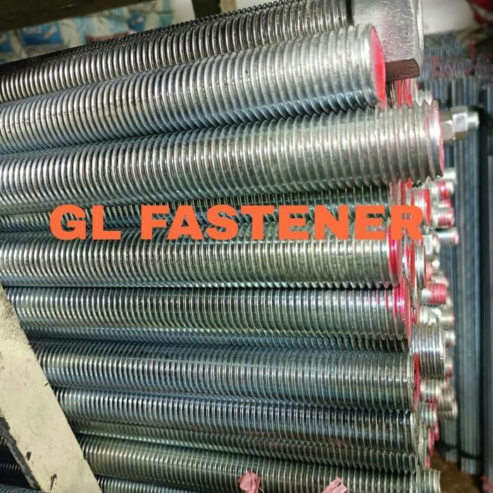 Long Drat M18 Galvanis / As Drat / Putih M18 x 1000 mm / 1 Meter