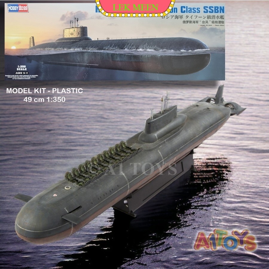 lekmeen- Model Kit kapal selam Typhoon Class SSBN Hobby Boss 49 cm 1:350