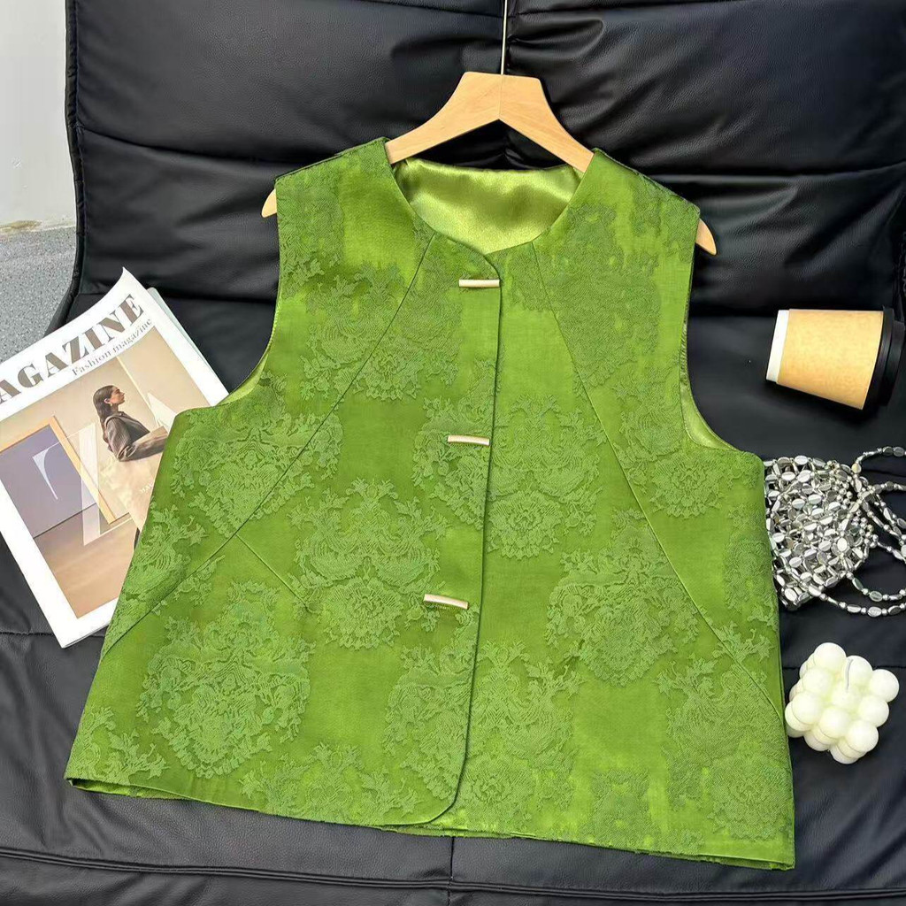 Rompi Jacquard Baru Wanita, Rompi Tanpa Lengan Serbaguna
