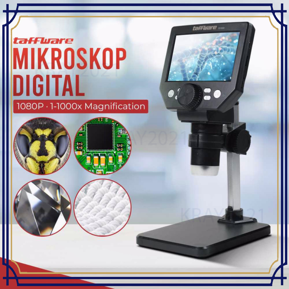 Mikroskop Digital USB dengan Monitor & Stand - G1000