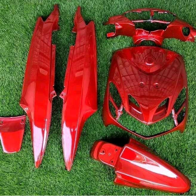full set body alus motor yamaha mio smile - Mio smile warna merah maroon