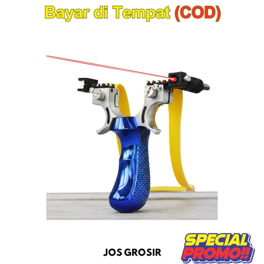 READY TERLARIS Slingshot Tactical Ketapel Laser Sight Power Full Besi