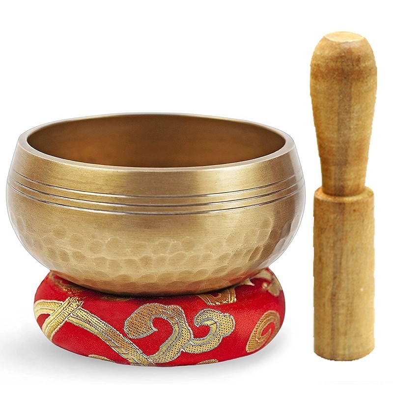 Singing Bowl Tibetan Bahan Tembaga Healing Bowl Lonceng Tibet Buddha Diameter 8cm Tibetan Bowl